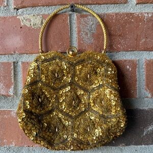 Gold Sequin Women's Evening Bag